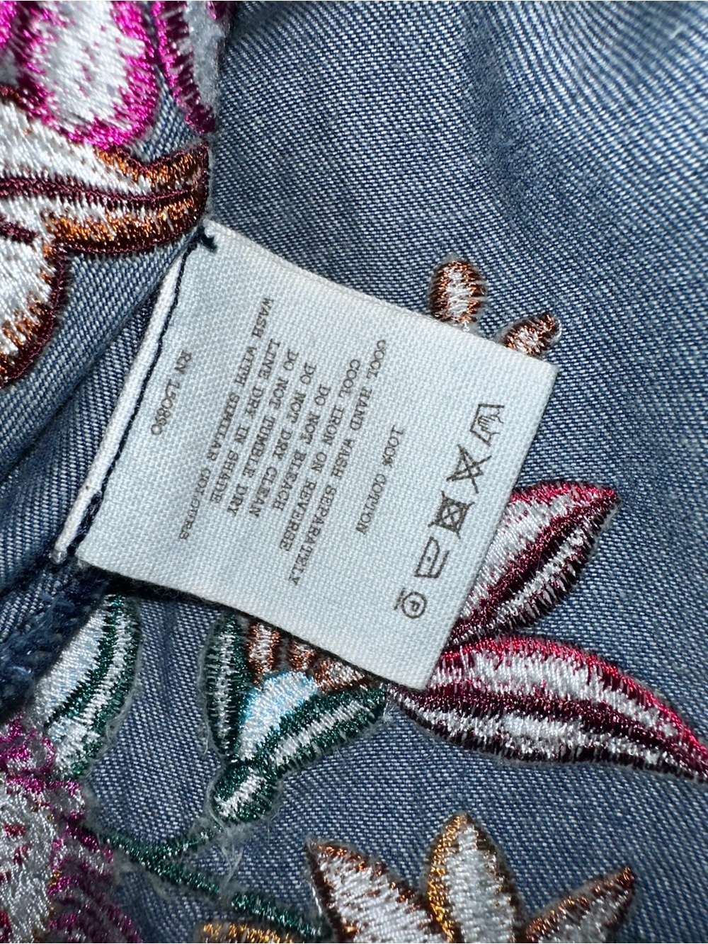 Spell Blue Denim Shirt Jacket Flower child - Picture 11 of 16